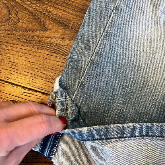 Abercrombie & Fitch Vintage Capri Low Rise Jeans Cuffed Blue Size 6 - Picture 4 of 11